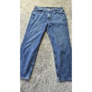 Express Jeans Womens 14R Mom Jean Super High‎ Rise Dark Wash Blue
